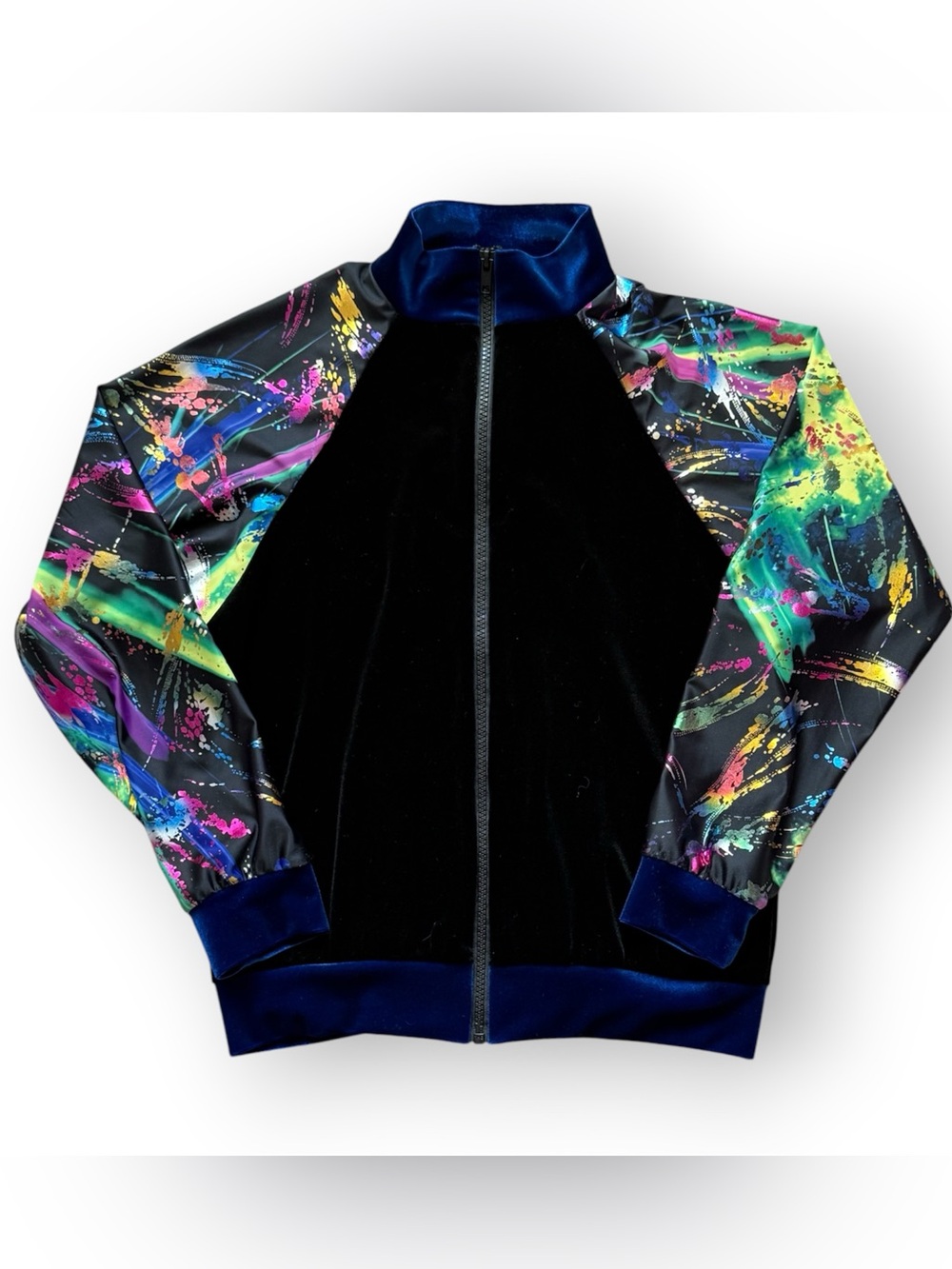 Costume Gallery Neon Paint Splatter Velour Dance Jacket Youth Large LC